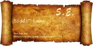 Sidó Emma névjegykártya
