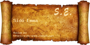Sidó Emma névjegykártya