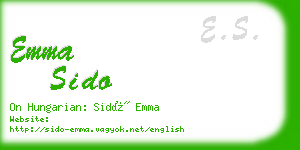 emma sido business card